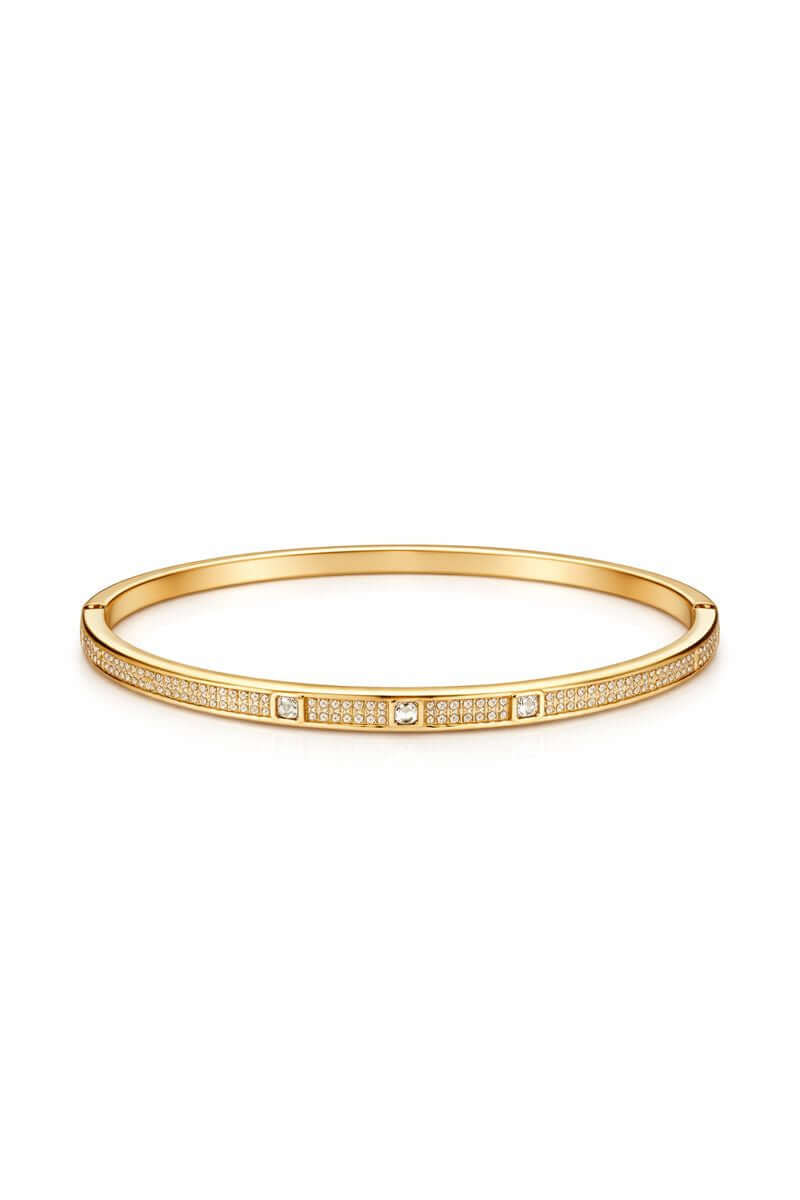 Pakistani women's crystal line bangle side view