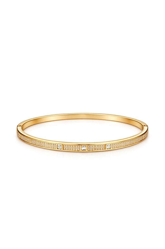 Pakistani women's crystal line bangle side view